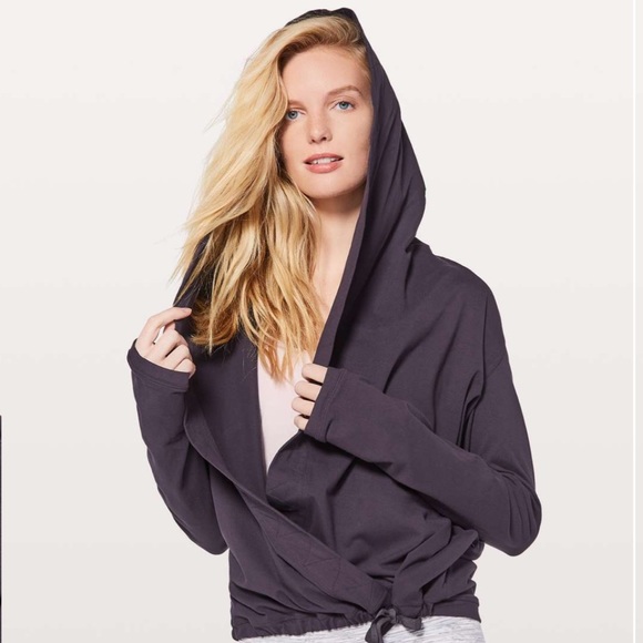 lululemon athletica Tops - Lululemon Ready To Rulu Wrap Hooded Jacket 6/Small Boysenberry Dark Purple Yoga